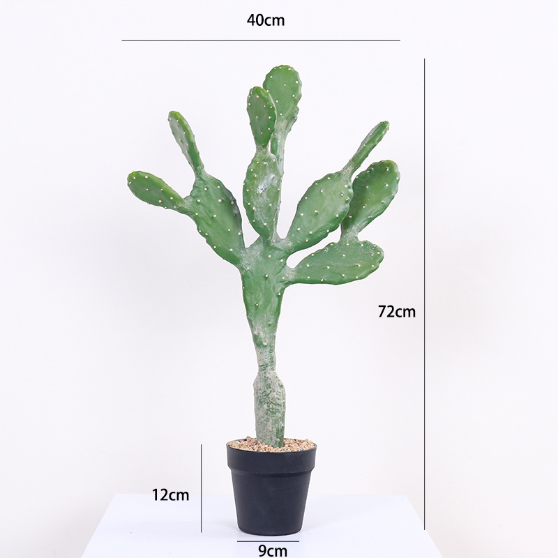 Simulación nórdica Planta verde Pilar de hadas Cactus grande piso interior sala de estar ropa tienda decoración de ventana
