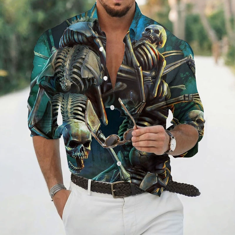 Осенняя ретро рубашка, европейский стиль, 3D