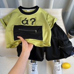 男の子半袖セット2025新型夏児童クールtシャツ2点セット男の子ファッション夏服服