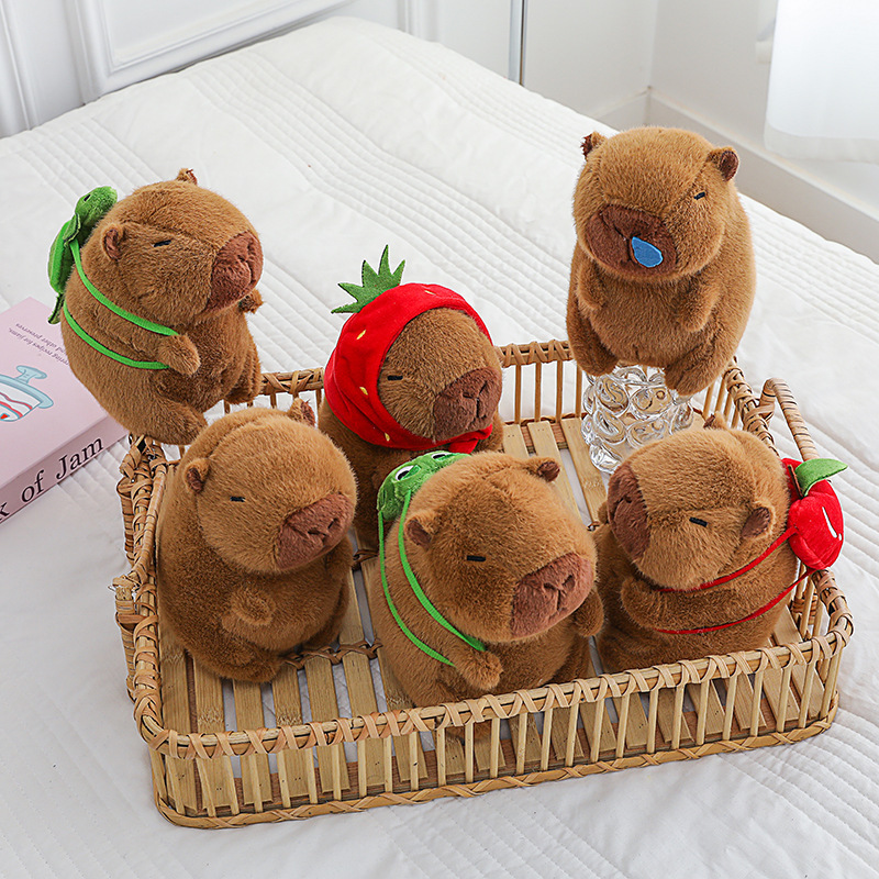 Capibala 20CM Backpack Capybara Nose Plush Toy Doll Catch Baby Machine Stall Ring Activity Gift Capibala 20CM Backpack Capybara Nose Plush Toy Doll Catch Baby Machine Stall Ring Activity Gift