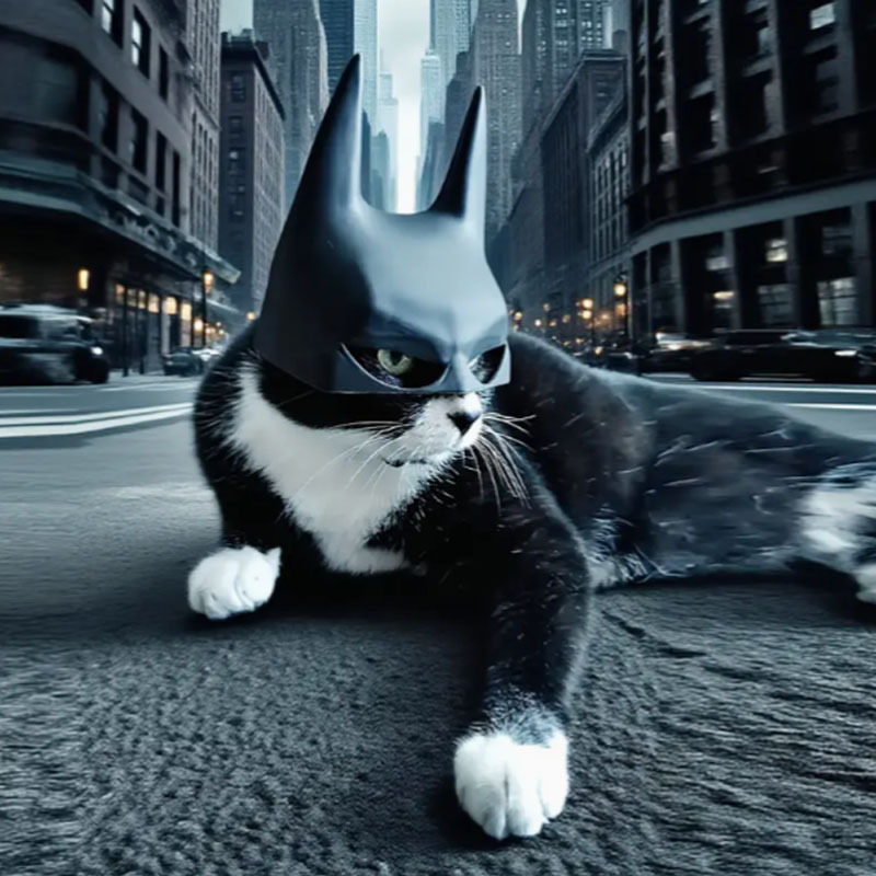 Ventas transfronterizas calientes nuevas mascotas gatos pequeñas máscaras adorables personajes de Batman personajes animales de alto nivel máscaras Halloween