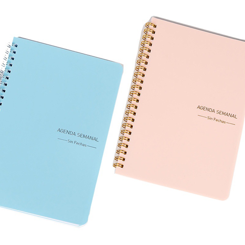 A5 Plan de libro Español bobina libro esmerilado transparente PP libreta estudiante simple libro transfronterizo de comercio exterior