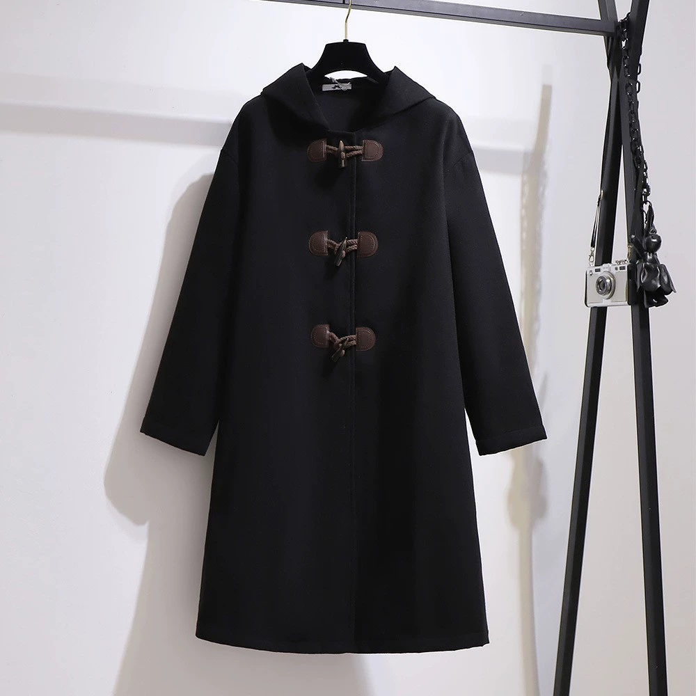 Double-sided Long Wool Coat, Women’s Plus-Size, Korean Style, Demi‑season Thickened