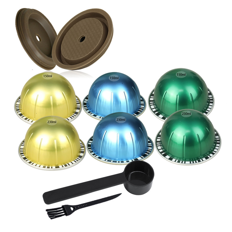 Compatible with Nestlé Nespresso Vertuo coffee aluminum foil capsule shell, reusable for DIY espresso Compatible with Nestlé Nespresso Vertuo coffee aluminum foil capsule shell, reusable for DIY espresso