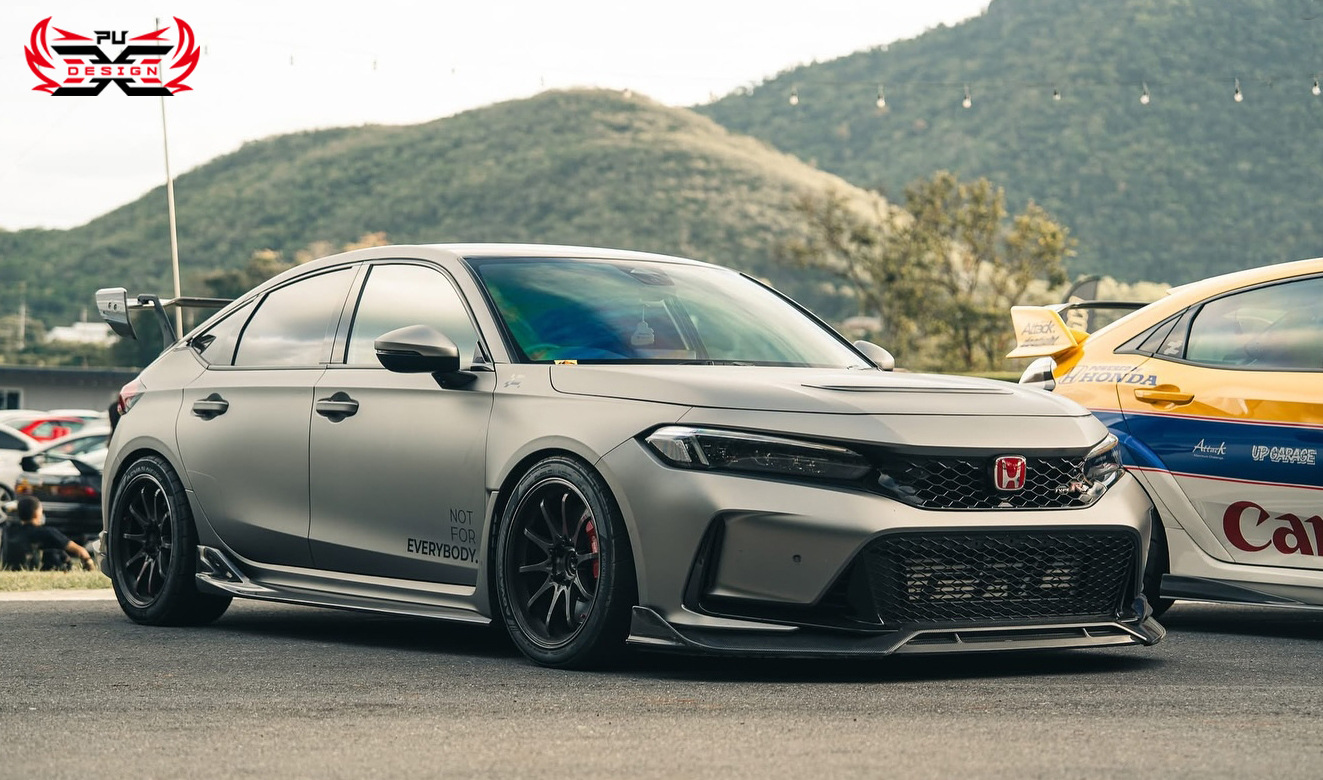 Suitable for Honda 11Th Generation Civic Fl5 Type R Modified Carbon Fiber Front Lip Modified Ad Style Front Bumper Front Spoiler