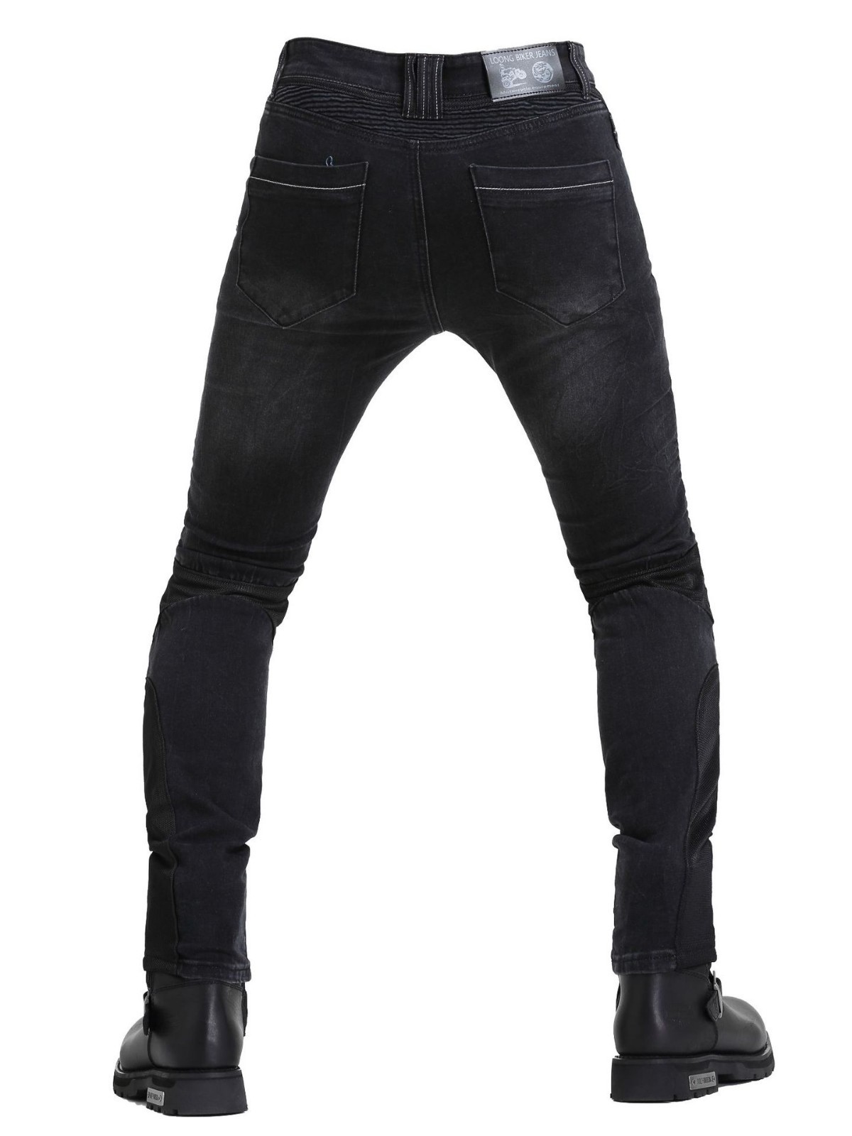 Vaqueros de verano para motocicleta VOLERO para hombre, pantalones de malla transpirables, elásticos, informales, anticaída, para montar al aire libre