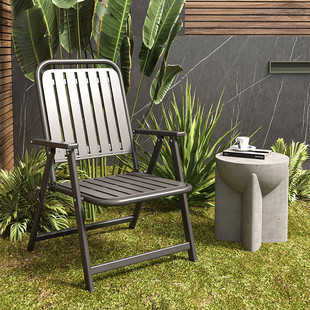 Folding Chair Outdoor Portable Home Waterproof Sun Protection Courtyard Leisure Balcony Dining Chair Camping Chair Back Chair