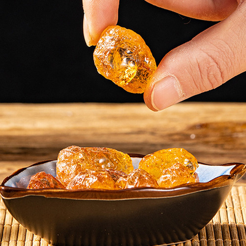 Refined Peach Pith from Yunnan Ancient Trees - Large Granules, No Impurities, Special Grade Peach Blossom Tears Yellow Peach Pith, 500g, Wholesale