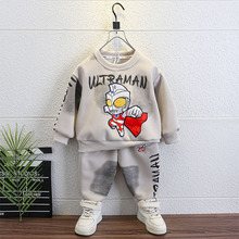 奥特曼衣服男童套装春秋2025春秋新款帅气时髦儿童运动卫衣两件套