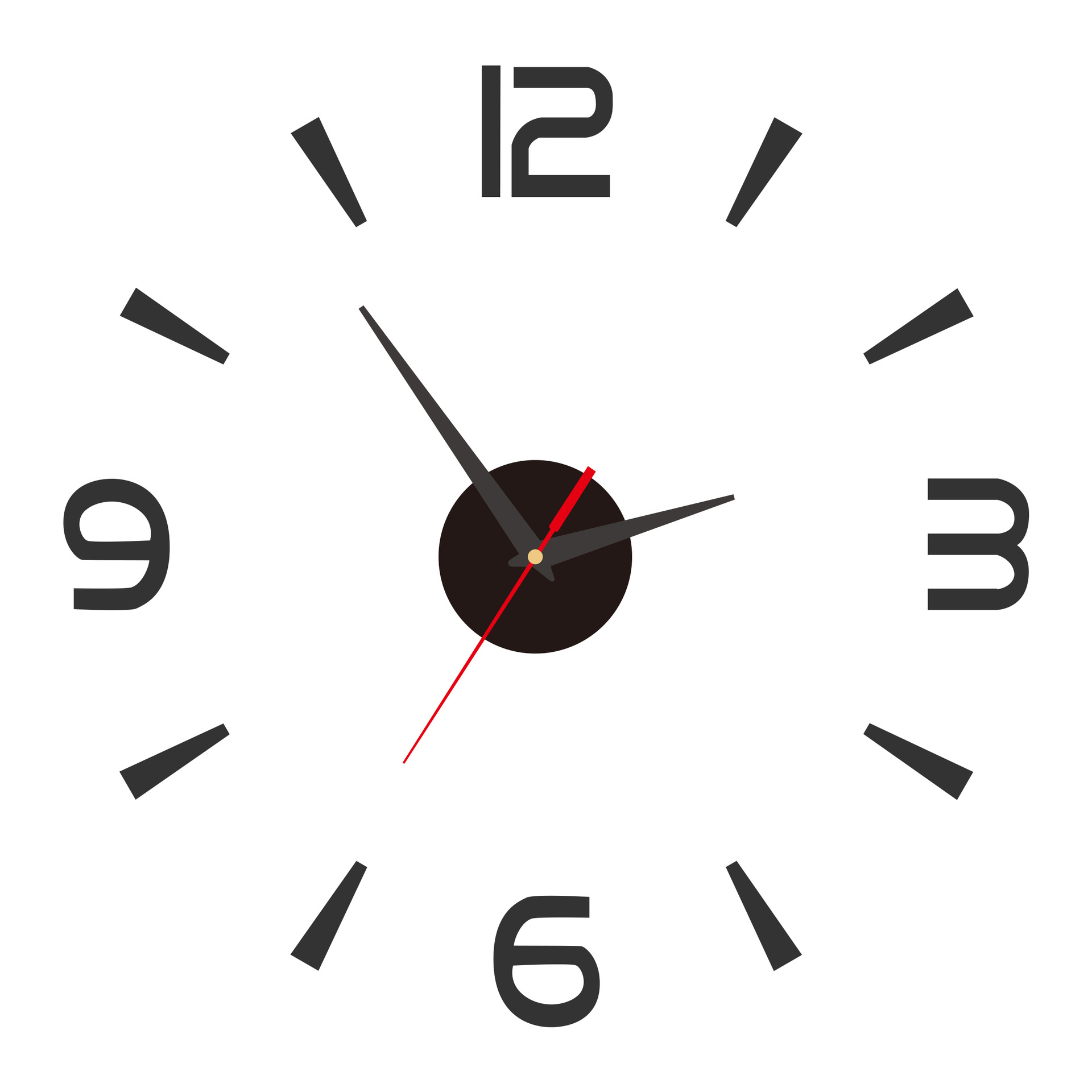 Fábrica en stock Punch-libre creativo DIY reloj de pared reloj de acrílico personalizado simple sala de estar dormitorio reloj decorativo