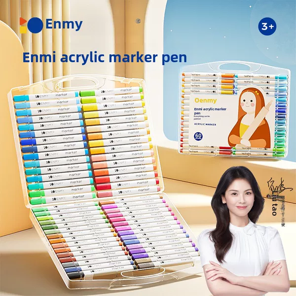 Enmi Acrylic Marker Pen for Children and Students, Opaque Color Stackable Water-Based Painting Set Wholesale