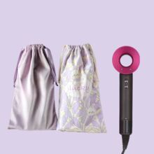 旅行吹风机收纳袋适用徕芬戴森风筒帆布绒布抽绳束口便携式防尘袋