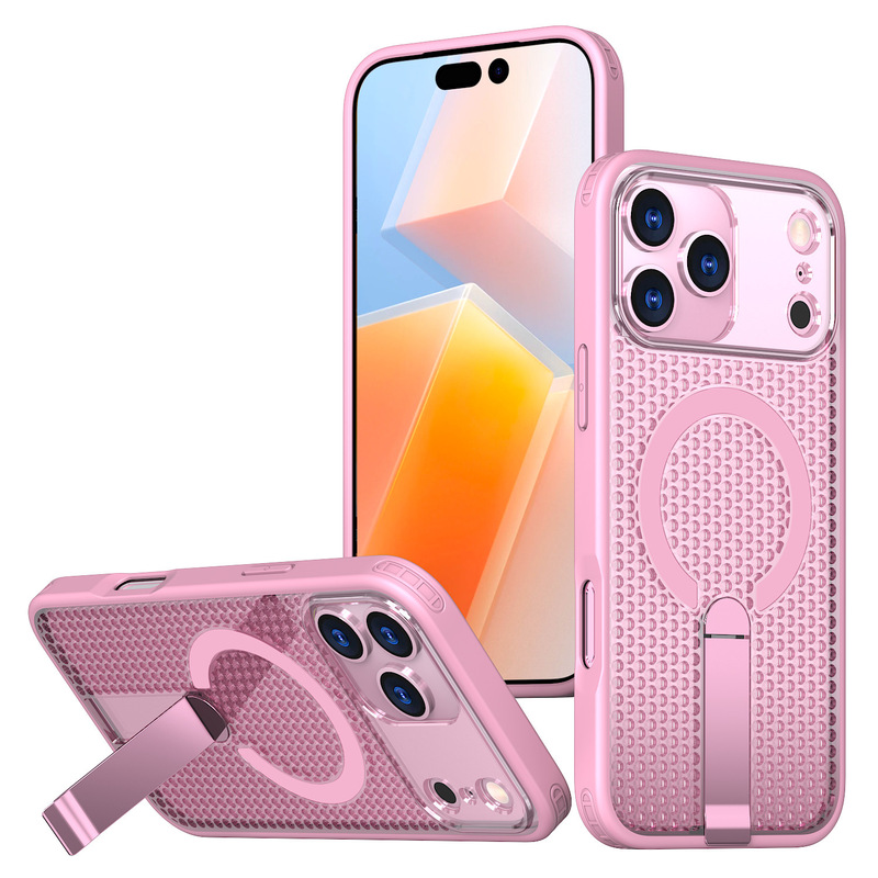 Apple 17ProMax ハニカム冷却磁気電話ケース金属ブラケット iPhone16 通気性保護カバーに適しています。|undefined