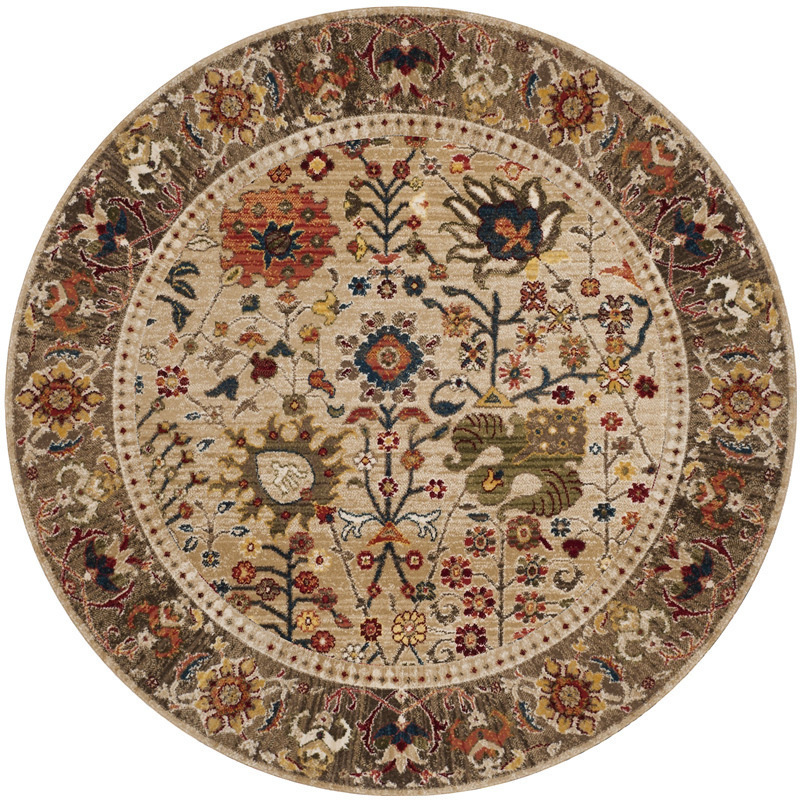 Scandinavian Retro Style Mandala Persian Round Carpet Living Room Wear-Resistant Carpet Homestay Decoration Ethnic Style Carpet