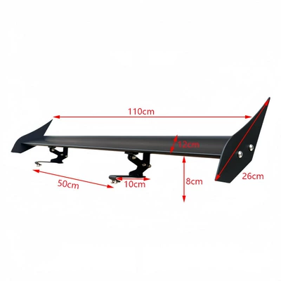 Cross-Border Hot-Selling Car Rear Wing Fixed wind wing - jg-128-3-single-layer-matte-black