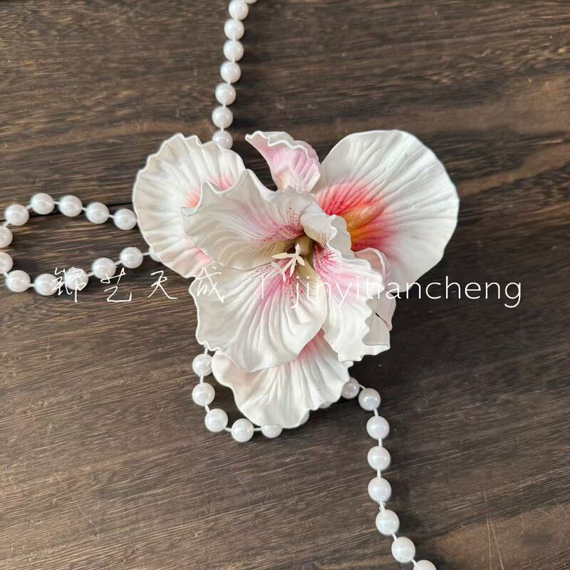仿真eva手感鸢尾花花头 爱丽丝头饰发夹香薰礼盒装饰拍照道具|undefined