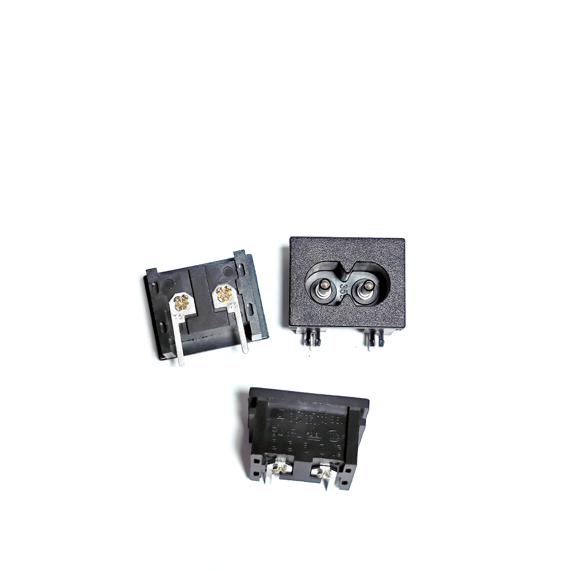 库存23*18八字插座2.5A电源笔记本充电器C8尾直脚3C VDE UL多认证