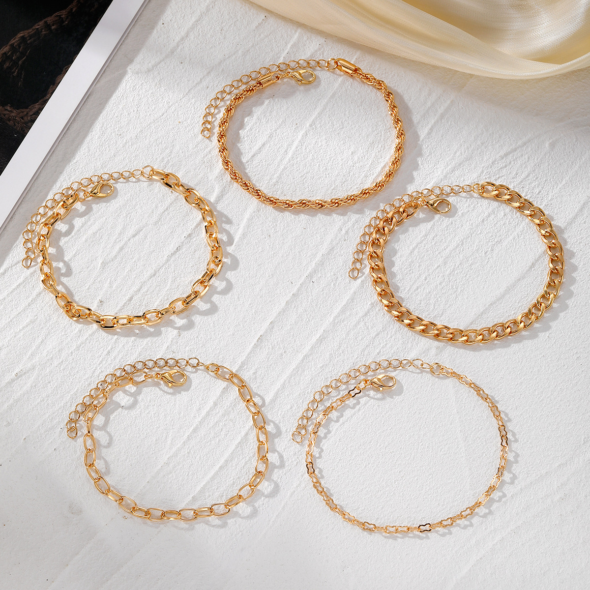Metal Material Casual Bohemian Solid Color Metal Wholesale Bracelets