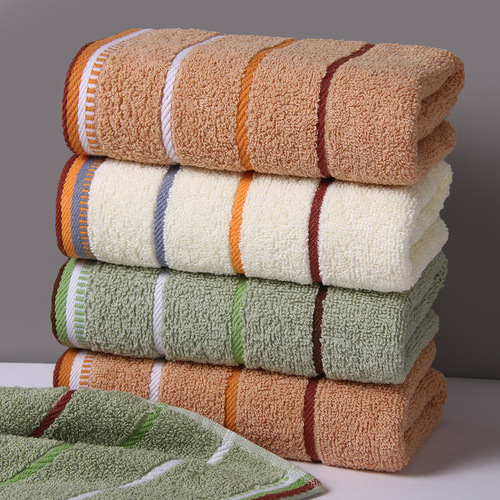 Towels Pure Cotton Wholesale Water-absorbent Thickened Soft Plain Color Gift Embroidery Household Face Towel Wholesale Cotton