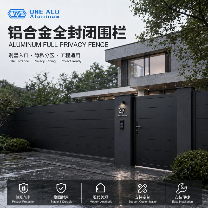 Luxury Courtyard Railings for Export, Powder-Coated Residential Guardrails, Outdoor Privacy-Shielding Aluminum Alloy Fences Luxury Courtyard Railings for Export, Powder-Coated Residential Guardrails, Outdoor Privacy-Shielding Aluminum Alloy Fences