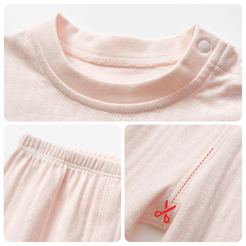 Ropa interior para niños traje de primavera, otoño e invierno para niños y niñas de algodón puro cálido traje dividido bebé otoño ropa pantalones largos