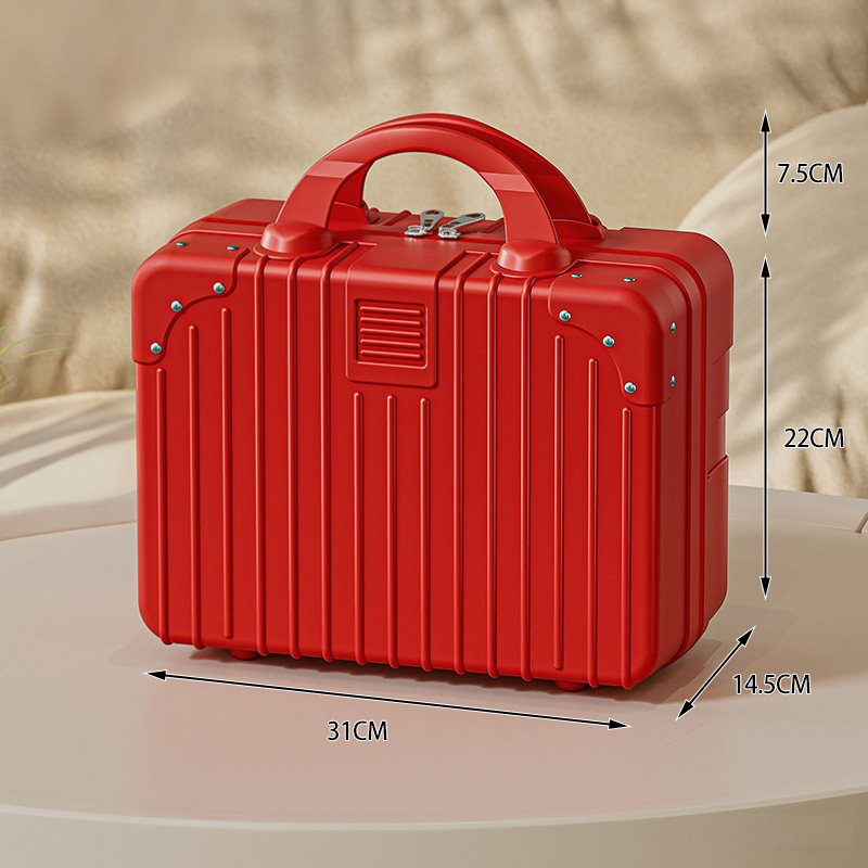 Chinese red / 14inch satchel cosmetic case