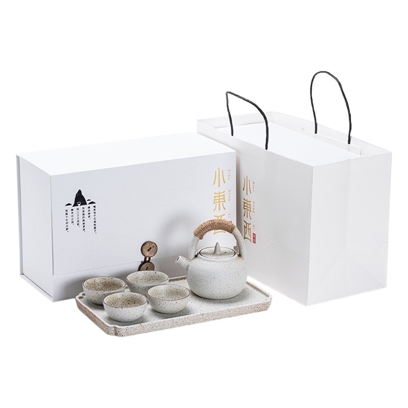 Juego de té japonés con bandeja de té Kung Fu, un juego completo de utensilios de té, regalo, tetera de cerámica, taza de té, impresión al por mayor, LOGOTIPO