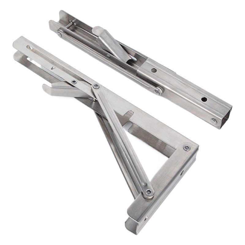 Soporte plegable de acero inoxidable engrosada soporte de trípode soporte de estante colgante de pared de almacenamiento soporte móvil fábrica al por mayor