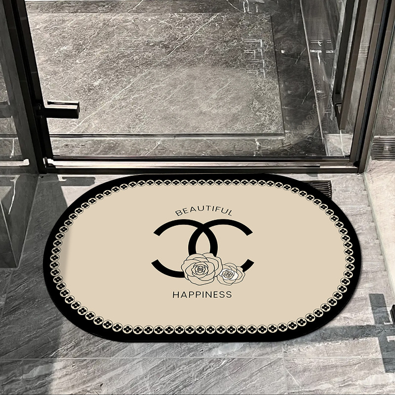 Diatom Mud Floor Mat Small Fragrance Water-Absorbent Quick-Drying Bathroom Floor Mat Home Bathroom High-End Non-Slip Wear-Resistant Foot Mat