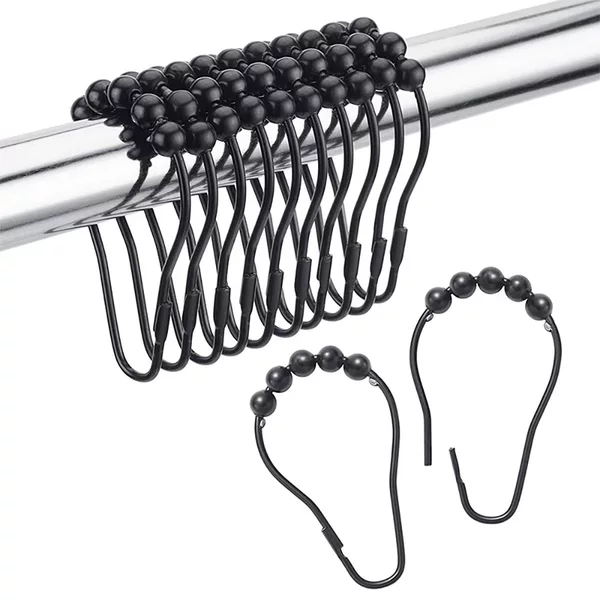 Five-Bead Rolling Ball Shower Curtain Hook Modern Minimalist Style Gourd Buckle Curtain Hook