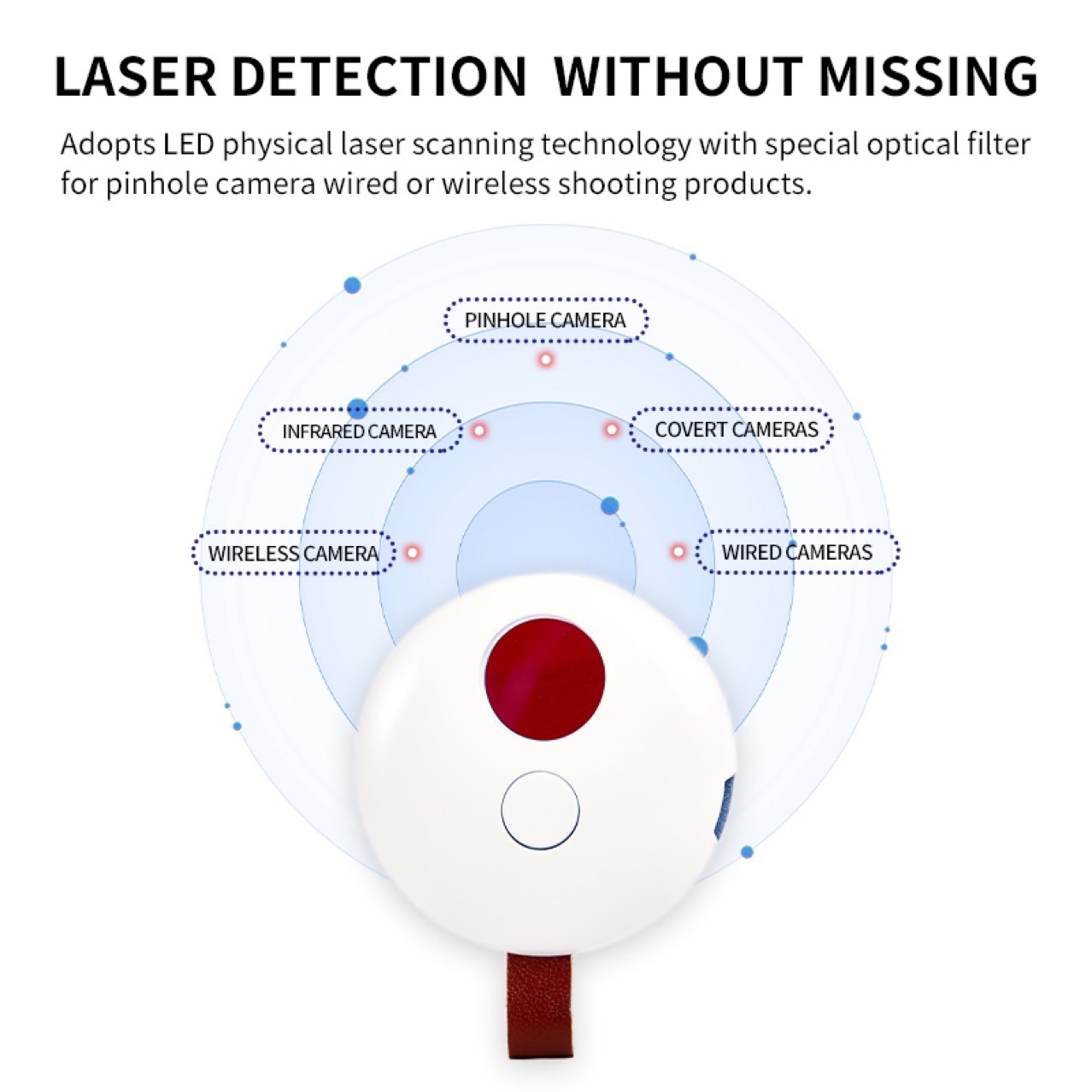 Q68多功能红外线探测仪防窥防拍扫描租房酒店摄像头检测仪