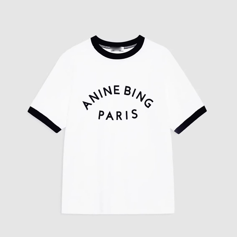 A166 Pure Cotton Embroidered Round Neck Short-Sleeved T-Shirt for Women