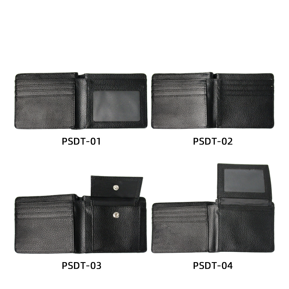 Transferencia térmica de la cartera de los hombres de dos veces billetera personalizada monedero corto cartera Imagen DIY material al por mayor