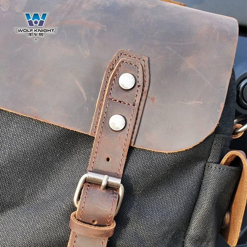 Muscle Wolf is suitable for Harley Soft Bid SoftailStandard side wrap sailing bag bag business computer official document modification