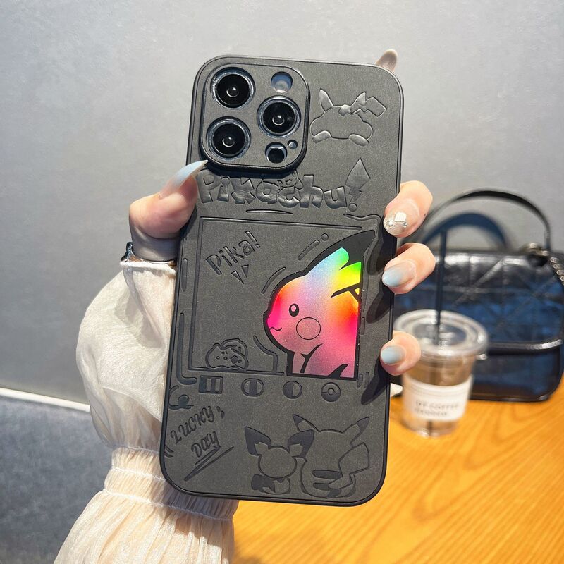 Suitable for Apple 15Promax mobile phone case iPhone 14 Pro Max protective case couple 13Pro Pikachu Suitable for Apple 15Promax mobile phone case iPhone 14 Pro Max protective case couple 13Pro Pikachu