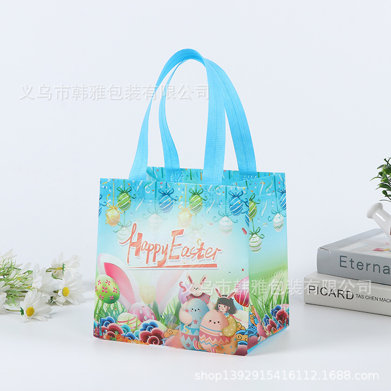 Transfronterizo en stock Bolsa de regalo de Pascua Bolso de dibujos animados no tejido Bolso de decoración de fiesta tridimensional grande traje