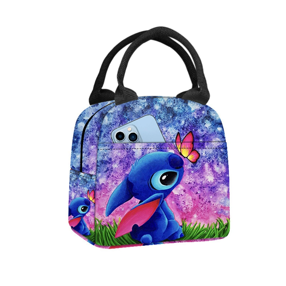 Ланч-баг Stitch: термоизолированная сумка для обеда, с алюминиевой фольгой, для школы и офиса