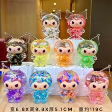 爆款流沙库洛米 爆闪kiki塔塔招财猫摆件入油 盲盒盲袋小礼品礼物