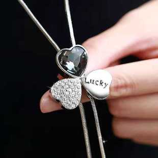 New South Korea Fashion Lucky Clover Sweater Chain Long Autumn Women's All-match Sweater Pendant Flower Accessories Necklace