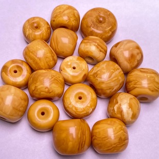 Songgang Raw Ore Reflow Old Waxy Rich Beeswax Pier Orange Peel Matte Frosted Surface Crack-free Beeswax Beads