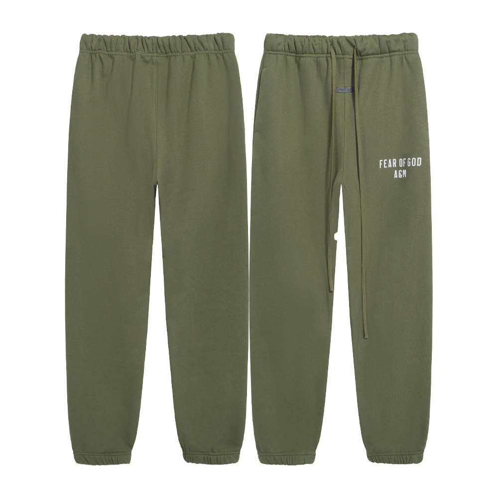 24FW otoño nuevo FOG ESSENTIALS letras impresión de cordón de tracción pantalones deportivos casuales para hombres