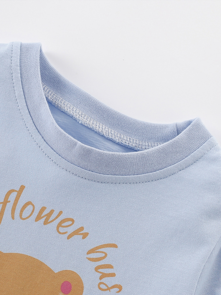 Cruce fronterizo malwee niñas camisas de verano nuevo estilo europeo y americano para niños de cuello redondo camisas de manga corta para niños