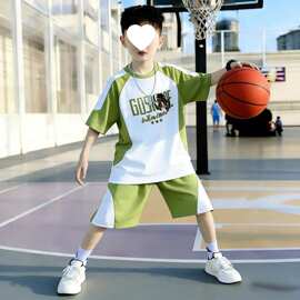 儿童装男童夏装套装2026新款中大童夏季帅气短袖男孩夏款运动潮衣