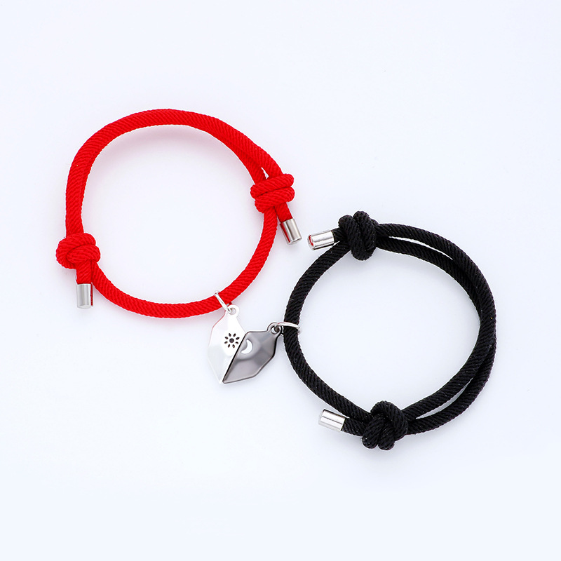 Style Simple Vêtement De Rue Forme De Cœur Alliage Corde Placage La Saint-valentin Coupler Bracelets display picture 3