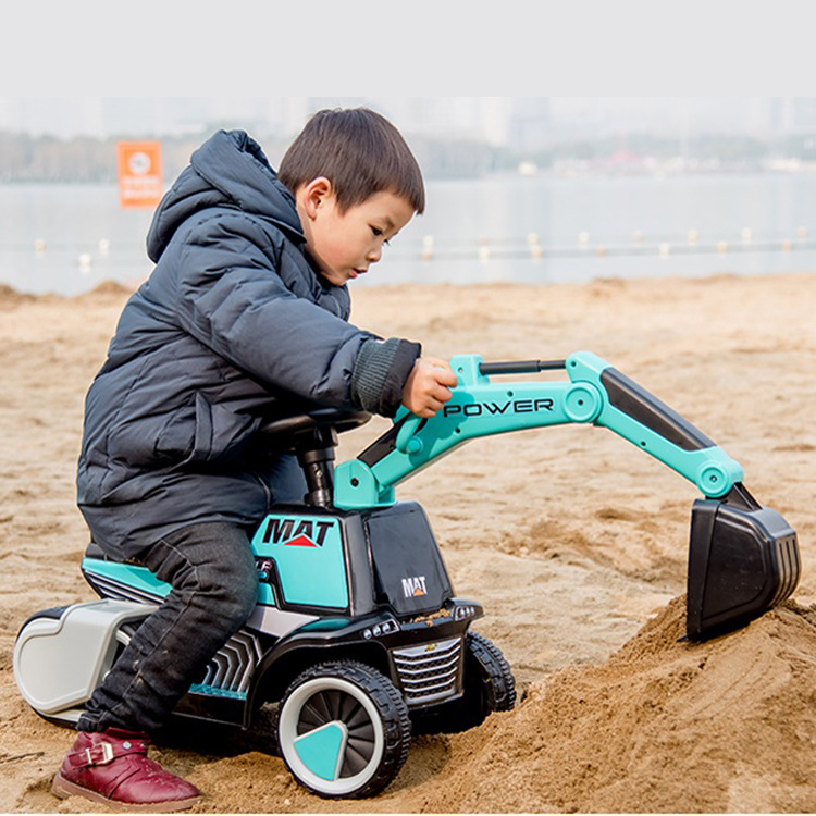 儿童电动挖掘机可坐可骑超大码男生小孩玩具充电勾机工程车挖土机