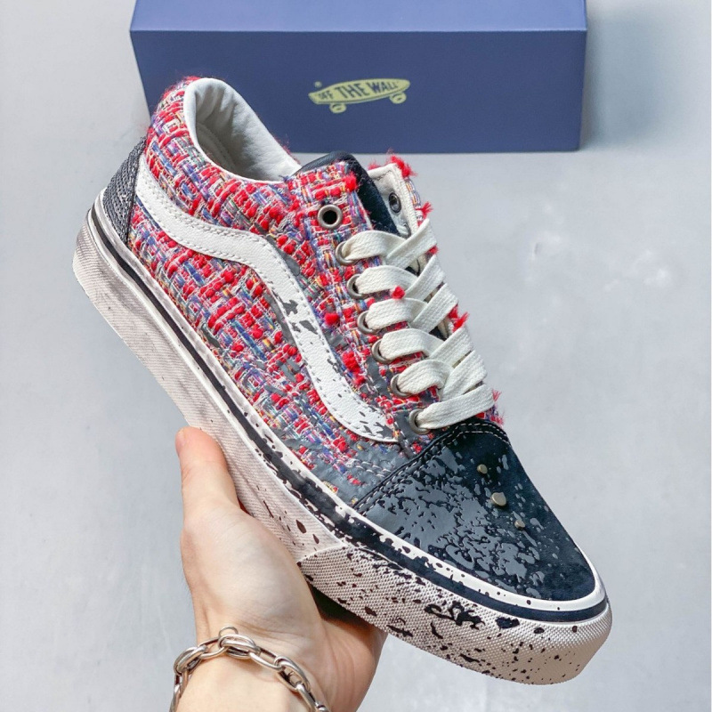 New Lx Old Skool Charms Pack Vintage-Style Rough Fabric Shiny Embellished Sneakers Casual Couple Shoes New Lx Old Skool Charms Pack Vintage-Style Rough Fabric Shiny Embellished Sneakers Casual Couple Shoes