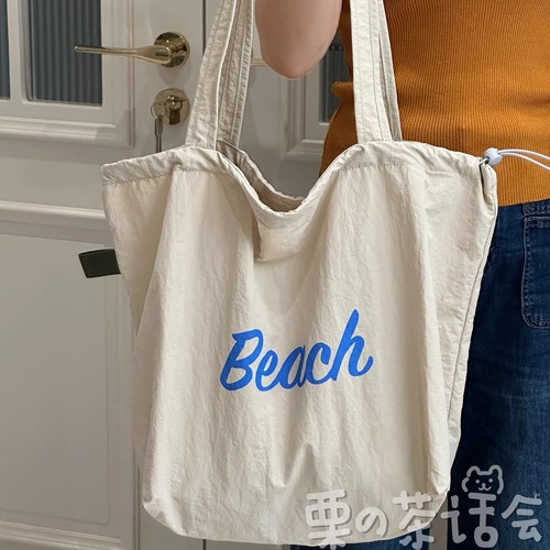 2025 New Canvas Bag Travel Shoulder Daily Japanese Ins Student School Commute Tote Bag with Large Capacity