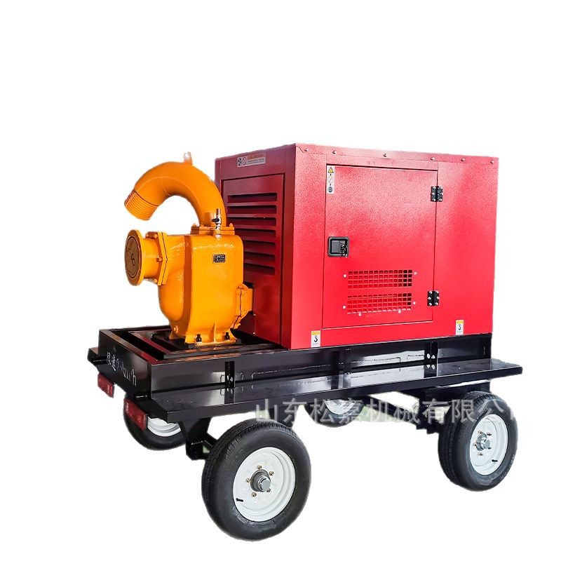 Equipo de bombeo de agua de motor diesel anti-inundación auto-propulsado bomba de drenaje de emergencia artefacto mágico de alivio de desastres