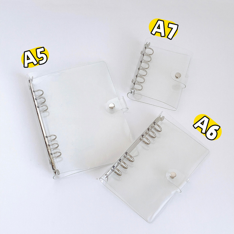 Pp Matte Material Pvc High Transparent A5A6A7 Loose-Leaf Loose-Leaf Shell Shell Clip Hand Ledger Storage Book Shell Pp Matte Material Pvc High Transparent A5A6A7 Loose-Leaf Loose-Leaf Shell Shell Clip Hand Ledger Storage Book Shell