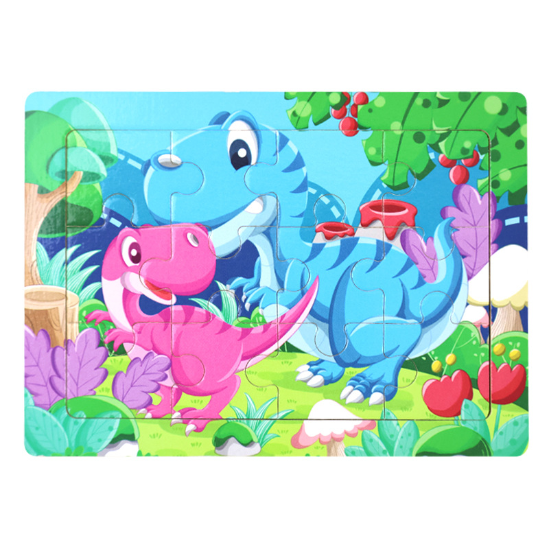 12 piezas de puzzle de madera para niños, niños, niñas y niños, puzzle cognitivo infantil, juguetes de desarrollo intelectual de educación temprana